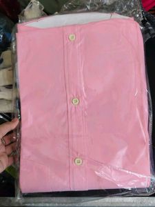 Men's Pink Cotton Shirt