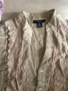 Boho Lace Trim Tunic Top