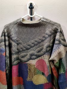 IMPORTED MEN'S vintage cable knit sweater