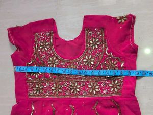 Pink Embroidered Anarkali set