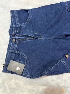 Stylish Blue Denim Cargo Jeans