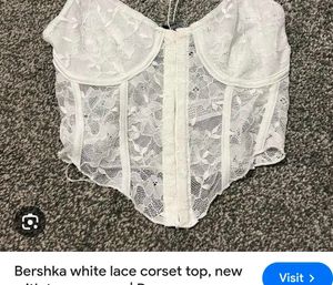 White Lace Corset Top