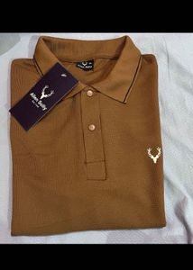 Allen Solly Brown Polo T-Shirt newwdtag