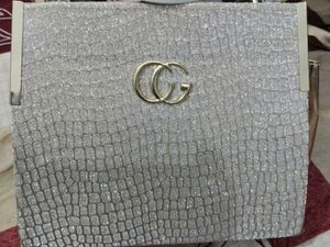 Sparkling Silver Clutch Bag