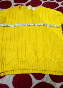 Bright Yellow Knit Sweater