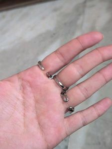 Set of 3 Unique Silver Tone Rings