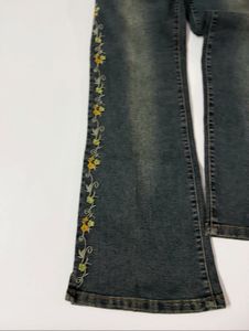 Y2k Sparkly Cami &amp; Embroidered Flare Jeans