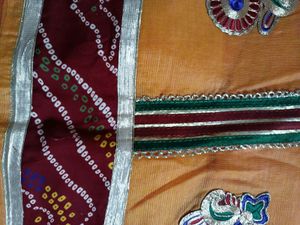 Kesariya & Red Saree