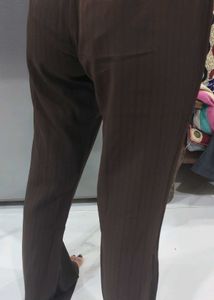 Brown Straight-Leg Trousers