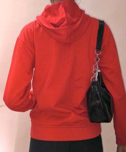 Women Red Jacket With Hood