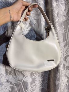 Cream Hobo Shoulder Bag