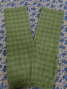 Vintage Green Plaid Wide Leg Pants