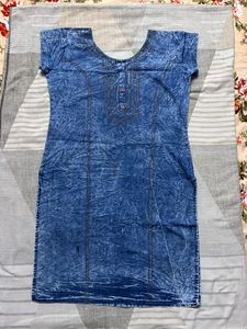 Blue Denim Look Kurti