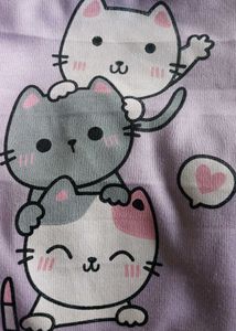 Cute Kitty Cat Lavender Sweatshirt 4-6 years