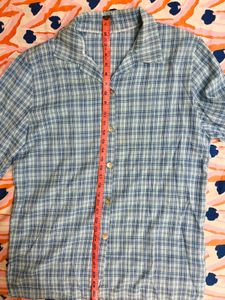 Blue Plaid Button-Down Shirt