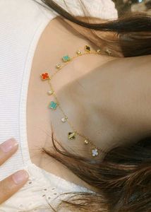 Anti tanish delicate Clover Charm Necklace 🌟💕