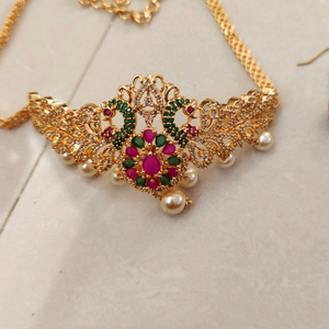 Temple jewellery necklace set