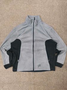 Men's Grey & Black Fleece Jacket