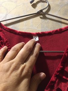 Red Velvet Full Length Gown Maxi Dress