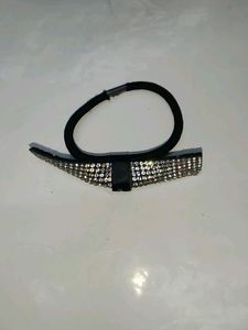 Black Rhinestone Rubberband