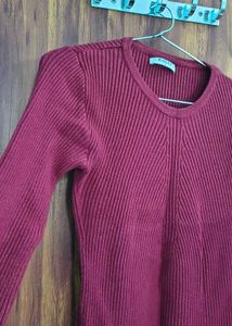 Ribbed Knit Long Sleeve Top