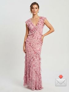 Flowy Floral Ruffle Maxi Dress