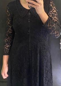 Elegant Black Lace Dress