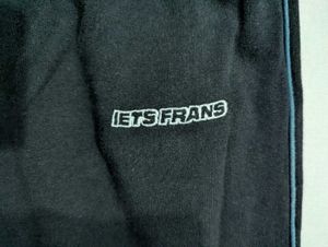 IetsFrans Black Baggy Fit Sweatpants ( unisex )