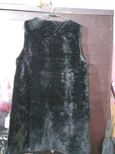 Faux Half Stylish Black Coat cum Fur outer