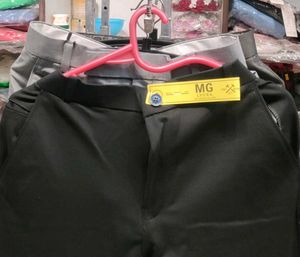 Black Straight Fit Trousers