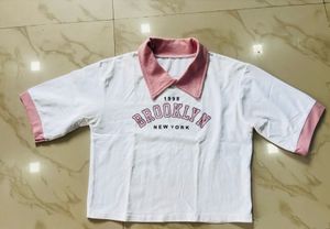 White Brooklyn New York Polo T-Shirt