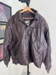 Vintage Brown Leather Jacket