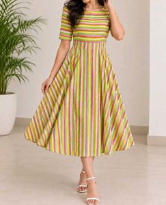 Striped Midi Dress
