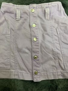 Purple Denim Skirt