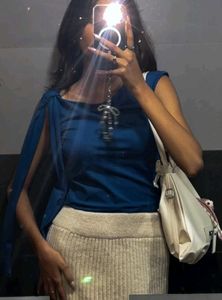 Stylish pinterest Blue &amp; Cream Dress
