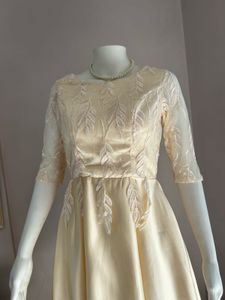 FIXED RATE Cream Lace Sleeve Dress
