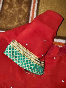 Red Embroidered Blouse