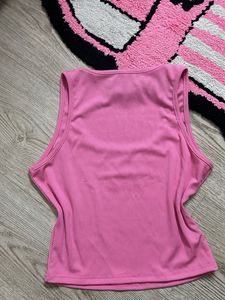Pink Rhinestone Chatpata Tank Top