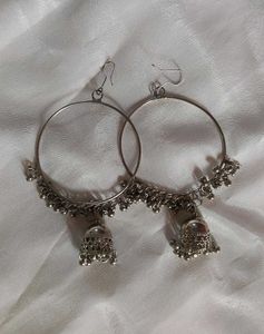 New Oxidised Jhumka Hoop Earrings