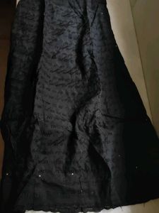 Elegant Black chikankari work gown