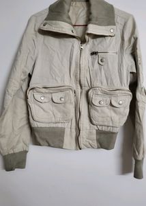 Stylish Military Pockets Jacket