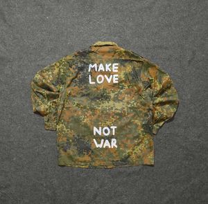 Soniush Handpainted German Camo Military Overshirt