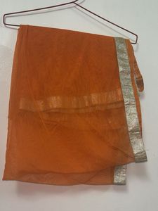 Orange Net Dupatta