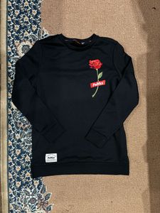 Felties Black Rose Sweatshirt Vintage og