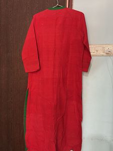 Red Straight Kurta