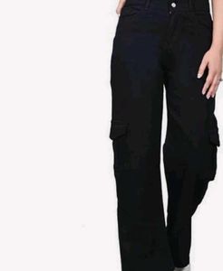 Black stylish cargo jeans
