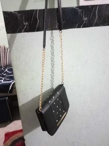 Black Studded Clutch Bag