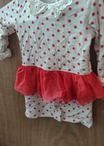 White Polka Dot Kurta Set