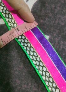 multicolore light weight thin  saree lace