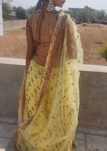 Yellow Lehenga With Stitched Blouse And Dupta